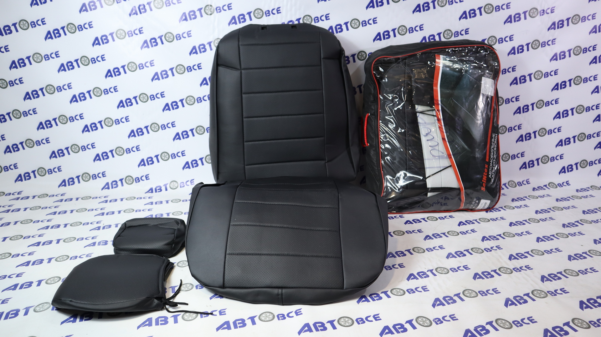 Чехлы сидений ВАЗ-2170 седан с2013г черный  экокожа SEINTEX